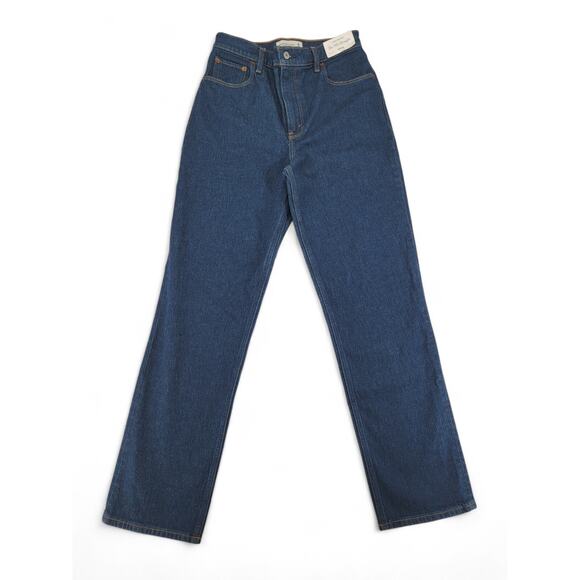 Abercrombie & Fitch Womens 90s Straight Ultra High Rise Jeans Sz 6R Dark Wash‎ - Picture 1 of 4